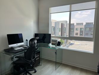 All Glass Desks or Console Tables (2 Available)