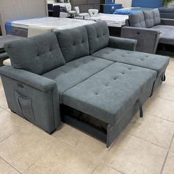 New Sectional Sofa Couch Pull Out 