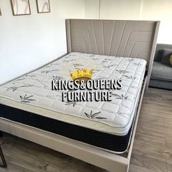 New Queen Bed Frame With Mattress 