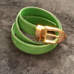 Louis Vuitton LV Vintage Epi Ceinture Classic Belt Borneo Green Brass Buckle