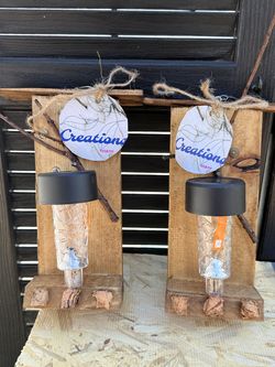 Rustic solar lights🪵