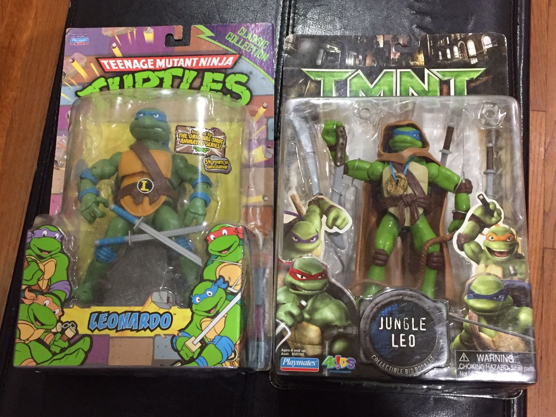 Teenage Mutant Ninja Turtles TMNT Leonardo Action Figure lot Jungle Leo