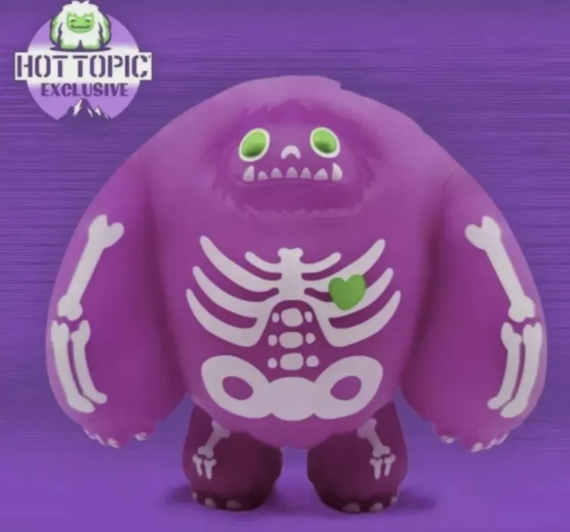 Glow Skeleton Purple CHOMP *MINT* Hot Topic Exclusive LE1500 Abominable Toys Vinyl GITD