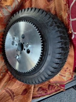 NEW CUSTOM 15X6.00-6 #35 SPROCKET REAR WHEEL SET-UP CASH ONLY NO TRADES $120 FIRM👈