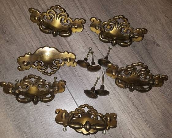 Brass Colored Knobs and Pull Handles