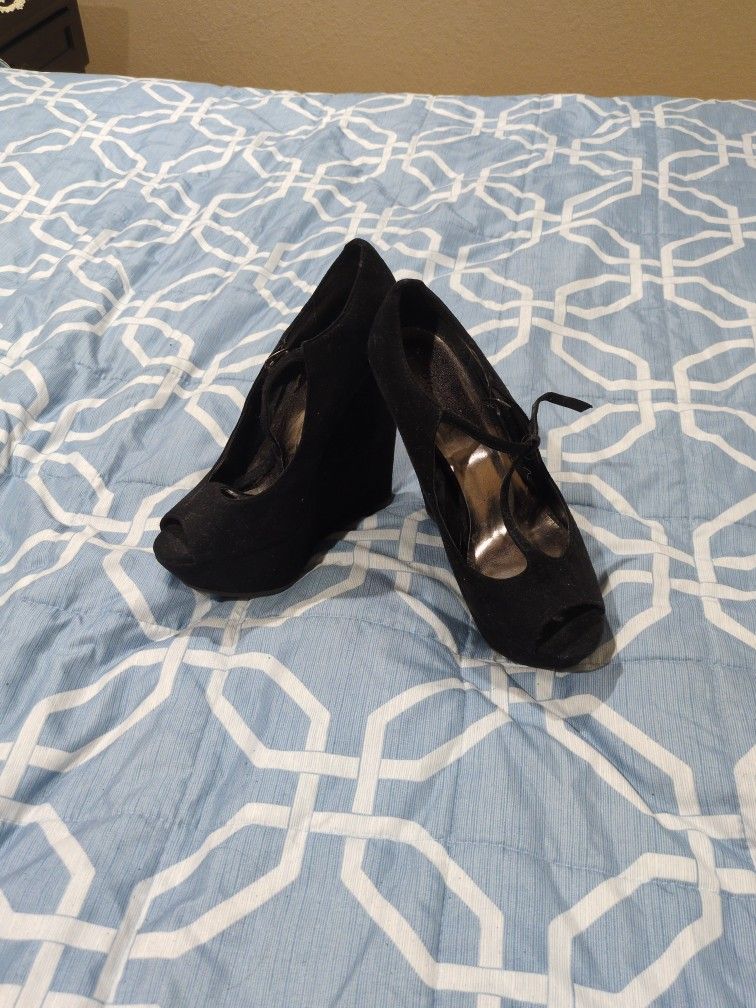 Black Suede Heels