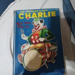 Charlie The Drumming Clown Antique 