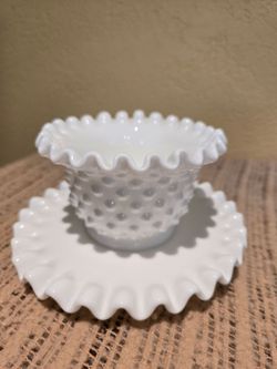 Vintage Fenton Milk Glass Bowl