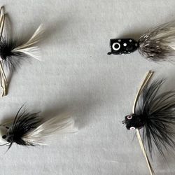 4 Vintage Panfish Poppers Fishing Lures