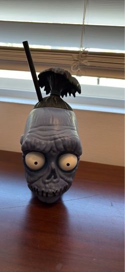 Zombie Head Novelty Cup with Straw