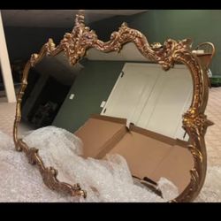 Antique  Gold Framed Decorative Mirror 