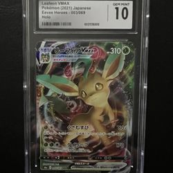 Leafeon 2021 VMAX Japanese Holographic Gem Mint 10