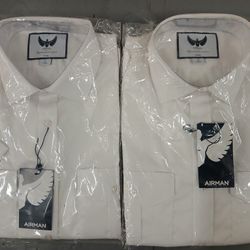 2 Pairs Of Airman Fitted Button Up Shirts  $20 For Both 