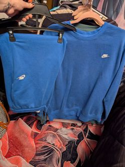 Nike Blue Sweatshirt and sweatpants Set