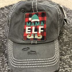 KBETHOS NEW Mama Elf Christmas Cap Gray Multicolor Cotton One Size Women Holiday