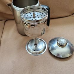 Vintage Farberware stove top percolator coffee pot
