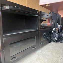 Pottery Barn Black Metal Console !  