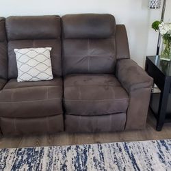 Recliner Sofa, End table,  Area Rug