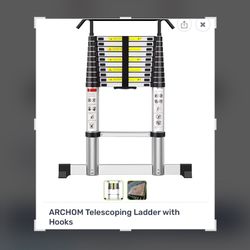 Archon Telescoping Ladder Whith Hooks