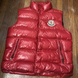 Moncler Down Vest Red