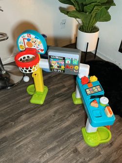 Toddler Basketball Hoop & Play Kitchen Toy Set