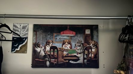 Dogs Playing Poker Canvas Wall Art