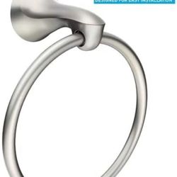Moen Darcy Towel Ring with Press and Mark in Brushed Nickel. Amazon brand new ne