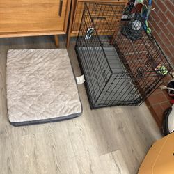 2 Door Dog Crate 30 Inch with Serta Crate Mat