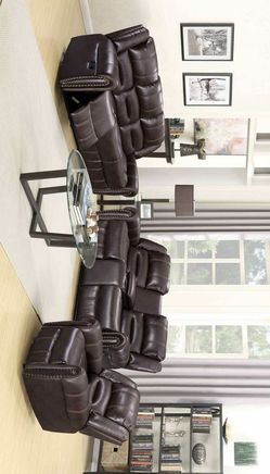 Lexington Brown 3-Piece Reclining Living Room Set (Sofa & Loveseat & Chair)