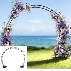 Large Metal Garden Arch Trellis / Wedding & Balloon Arch – 8×7 Ft (Open Box)