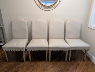 Set of 4 upholstered dining chairs