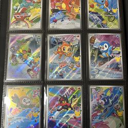 Pokémon First Partner Illustration Collection Lot Of 9
