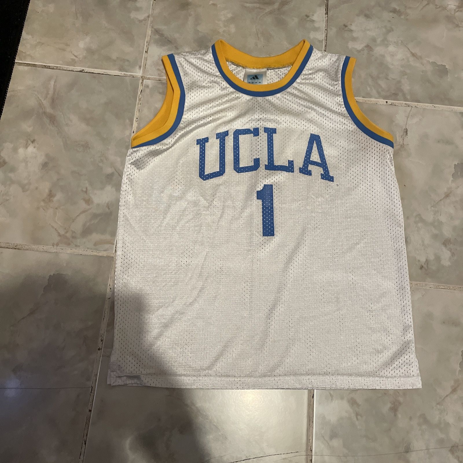 Vintage Adidas UCLA Bruins NCAA #1 Jersey SZ Youth Boys 14-16 Basketball