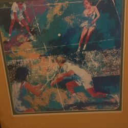 Art lithograph, Leroy Neiman tennis signed