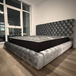 New In Box King Bed Frame +Mattress (Read Description Below)