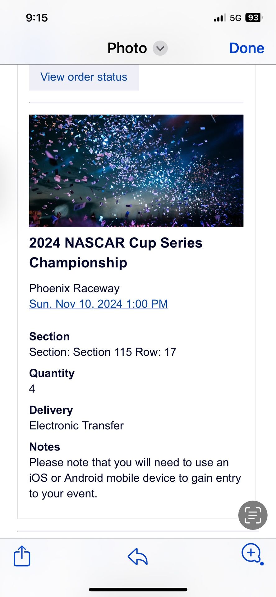 NASCAR Tickets Nov 10