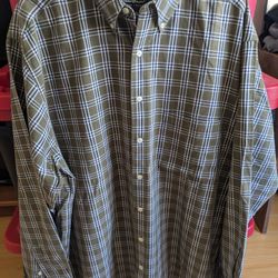 Men's XL Eddie Bauer Plaid Button Down Shirt
