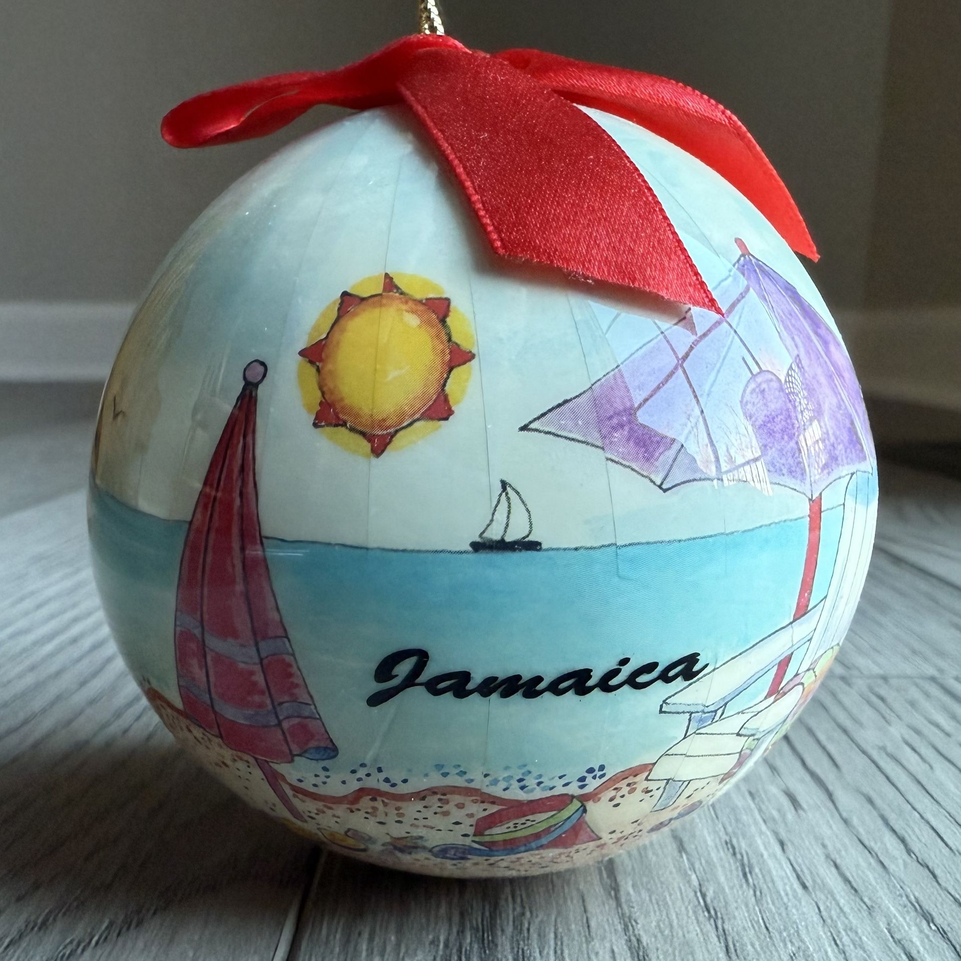 Jamaica 3” Christmas Ornament With Ribbon