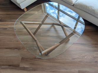 West Elm Glass Coffee Table