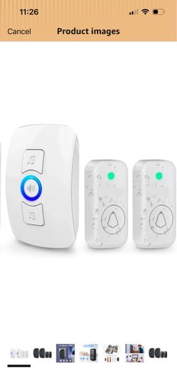Wireless Doorbell Kit with 2 Buttons