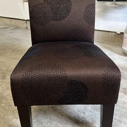 Brown Armless Accent Chair 
