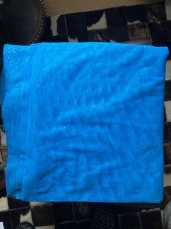 Blue Fabric with Glitter