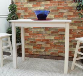 Cafe Antique White Pub/Bar Table