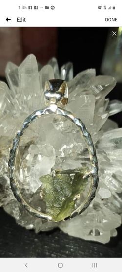 Stealing Silver & Moldavite Pendant
