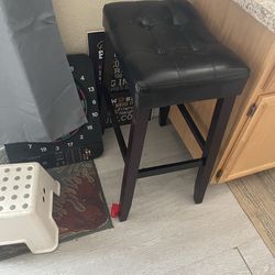 Leather Counter height bar stool