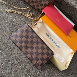 Brown Red Cross Body Purse 