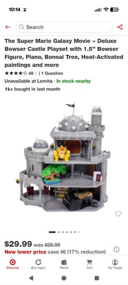 Super Mario Deluxe Bowser Castle Playset