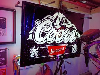 Coors banquet glass tube neon sign