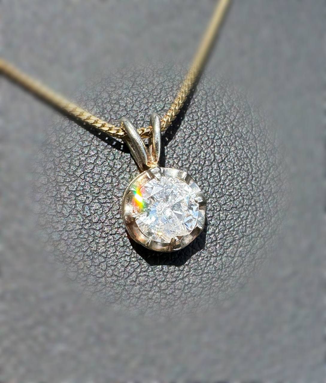 Jewelry 14k solid white gold big natural diamond 0.84 CT round Pendant charm