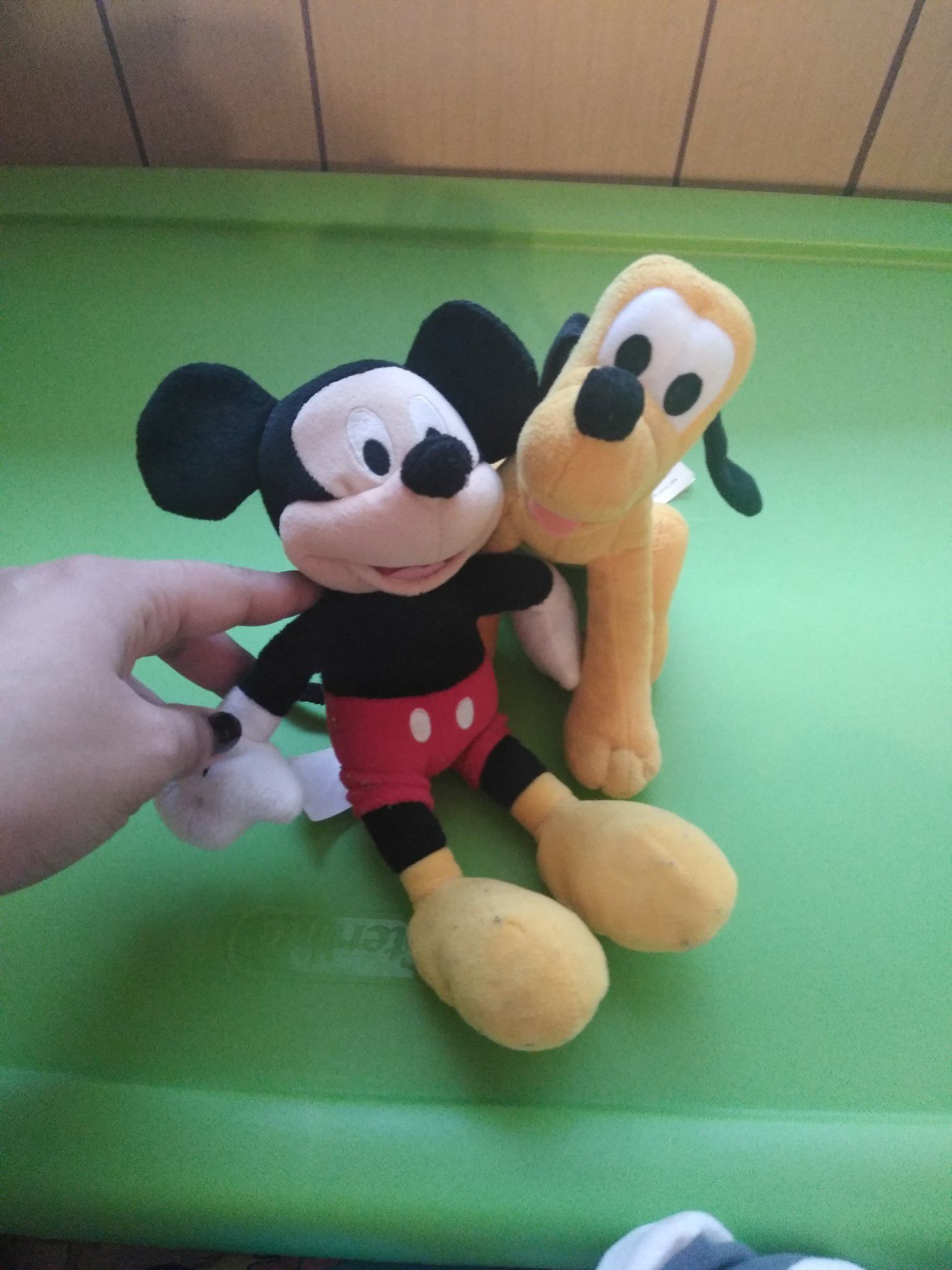 Mickey mouse and Pluto plushies